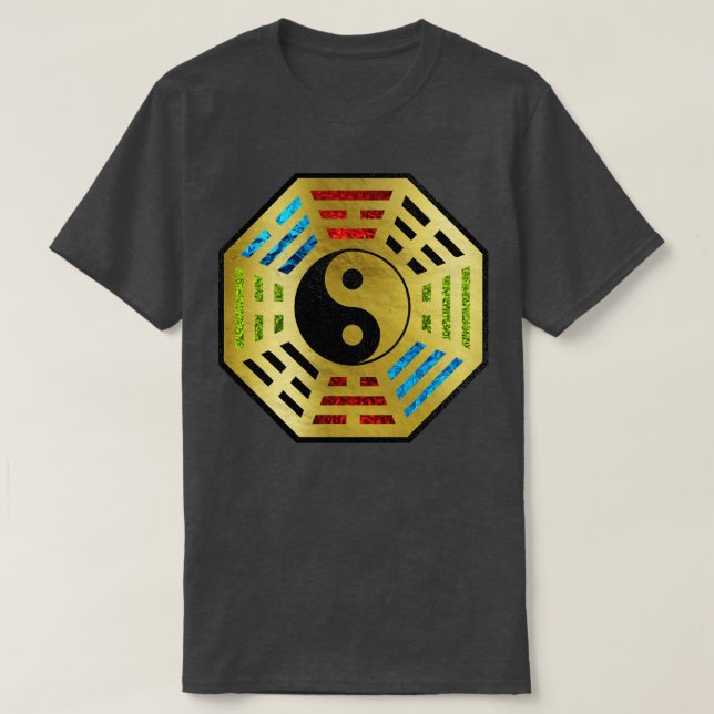 Yin and Yang Bagua Feng shui hieroglyphs  T-Shirt (Design Front)