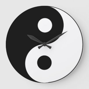 Yin and Yang Balance Large Clock