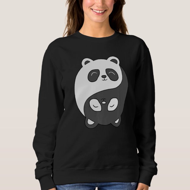 Yin and Yang Bear Predator Koala Meditation Acro H Sweatshirt (Front)