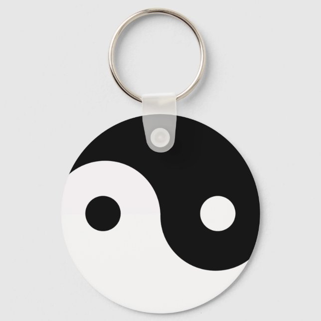 Yin and Yang Button Keychain (Front)