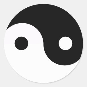 Yin and Yang Classic Round Sticker