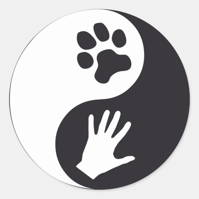 Yin and Yang Classic Round Sticker (Front)