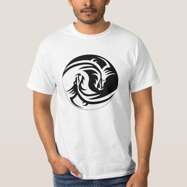 Yin and Yang Dragon T Shirt (Front)