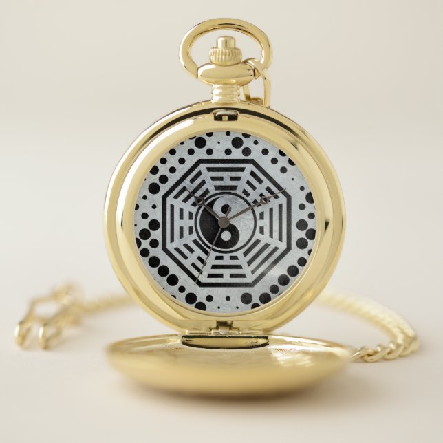 Yin and Yang Feng shui  bagua Pocket Watch (Inside)