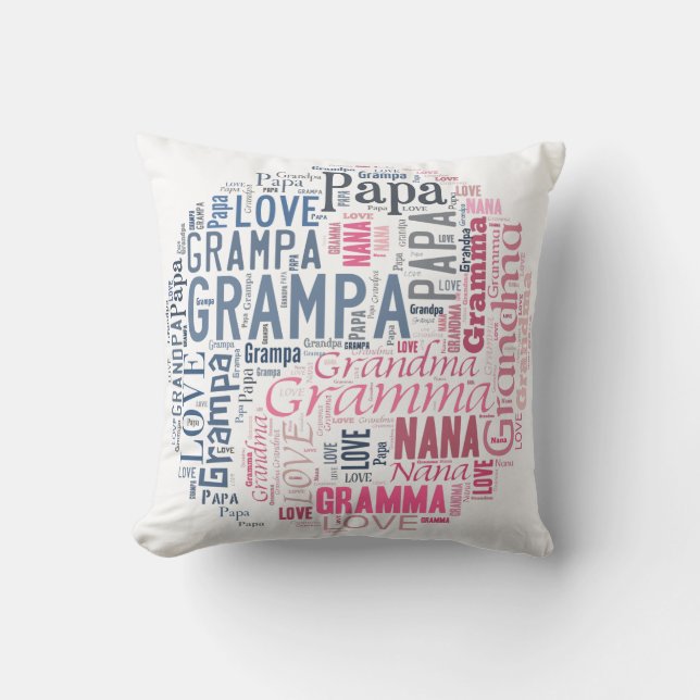 Yin and Yang Grandma and Grandpa Pillow (Front)