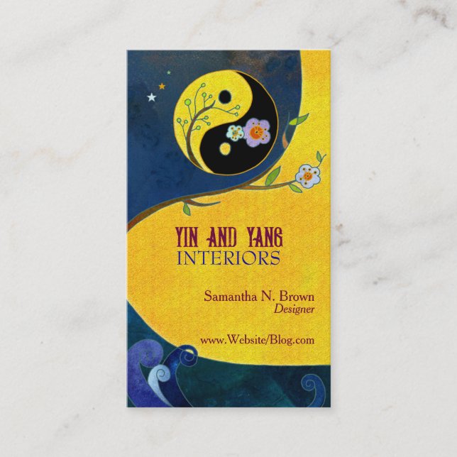 Yin and Yang Interior Design Business Card (Front)