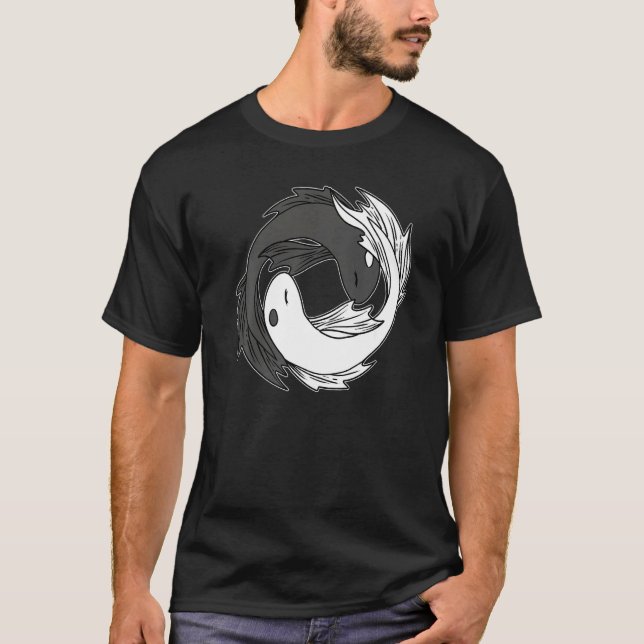 Yin and Yang Koi Pose fish Meditation Acro Hatha Y T-Shirt (Front)