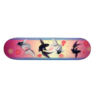 Yin and Yang Koi Skateboard