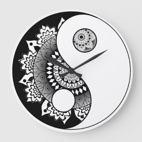 Yin and Yang Large Clock