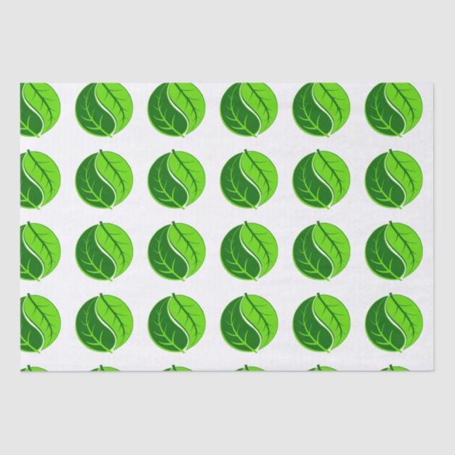 Yin and Yang Leaves Tissue Paper (Front)