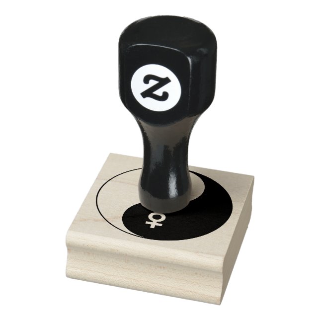 Yin and Yang Male and Female Rubber Stamp (Stamp)