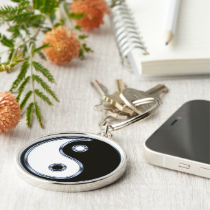 Yin and Yang Medallion Keychain