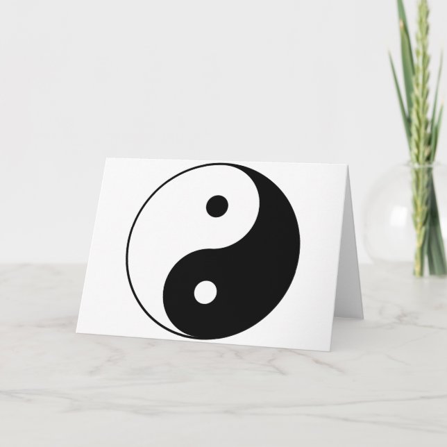 Yin and Yang Motivational Philosophical Symbol Card (Front)