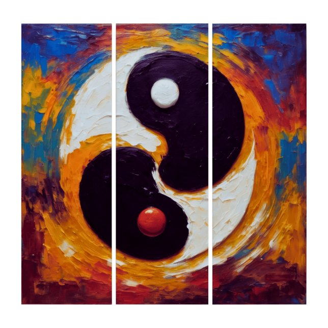 Yin and Yang oil Triptych (Front)