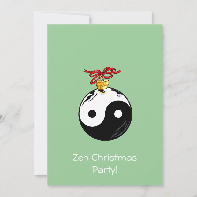 Yin and Yang Ornament Invitation (Front)