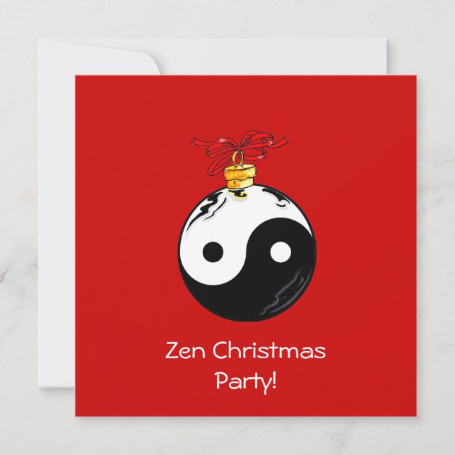 Yin and Yang Ornament Invitation (Front)