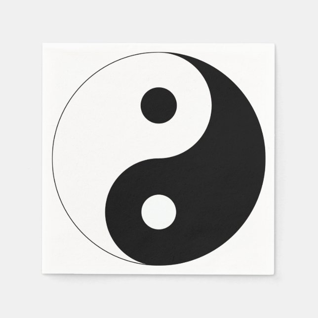 Yin and Yang Paper Napkins (Front)