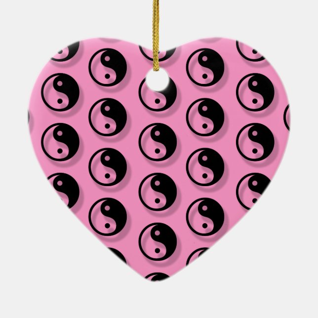 Yin And Yang Pattern Ceramic Ornament (Back)