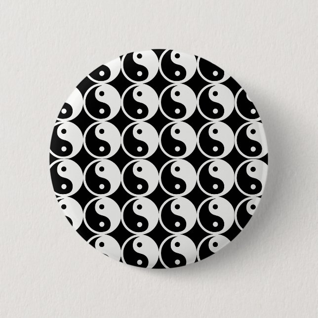 Yin and Yang Pattern Pinback Button (Front)
