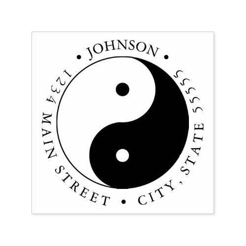 Yin and Yang Return Label Self_inking Stamp