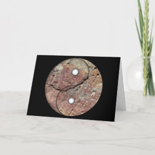 Yin and Yang Rock Art Card