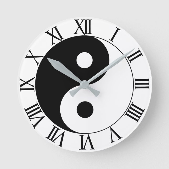 YIN AND YANG ROUND CLOCK (Front)