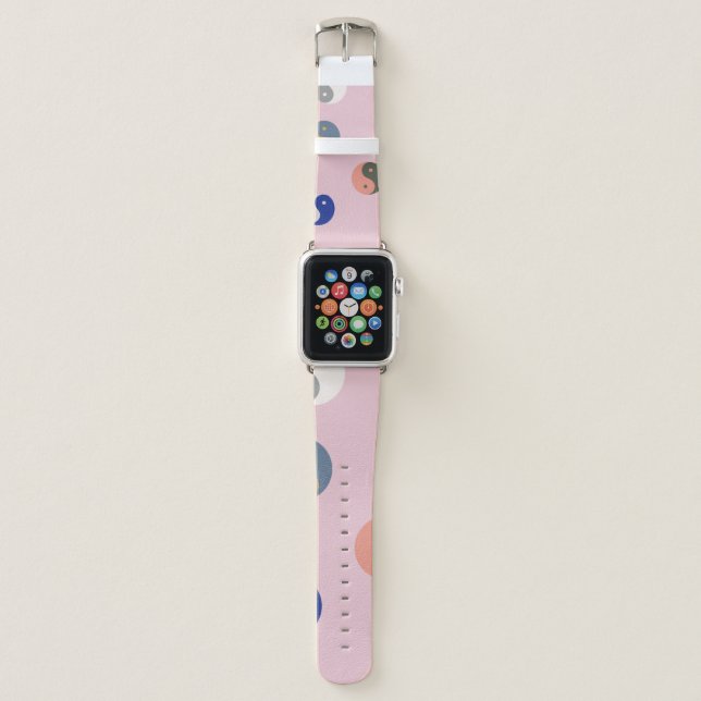 Yin and yang seamless pattern,repeatable spiritual apple watch band (Front)
