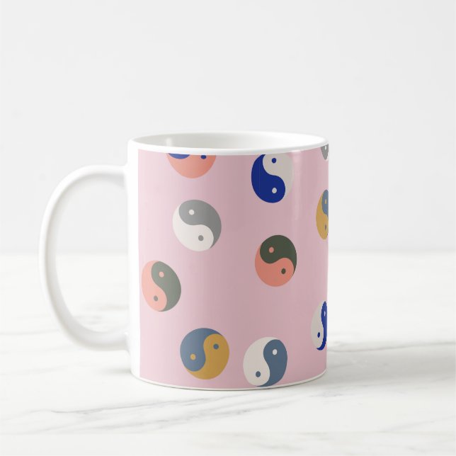Yin and yang seamless pattern,repeatable spiritual coffee mug (Left)