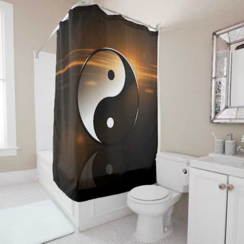 Yin and Yang Shower Curtain