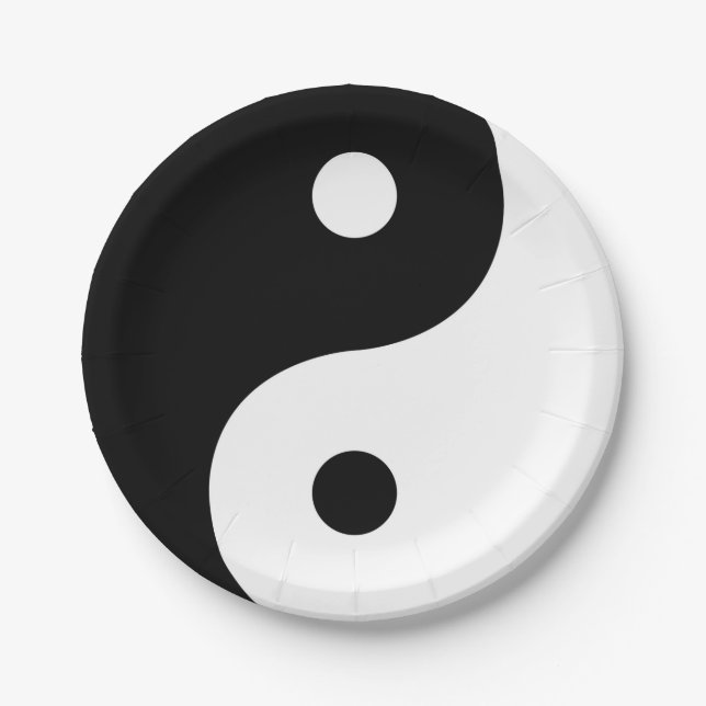 Yin and Yang Sides Paper Plates (Front)