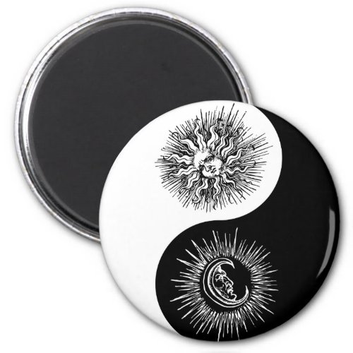 Yin and yang sign _ Sun vs Moon Magnet