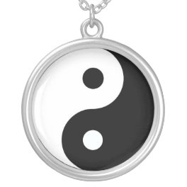 Yin and Yang Silver Plated Necklace