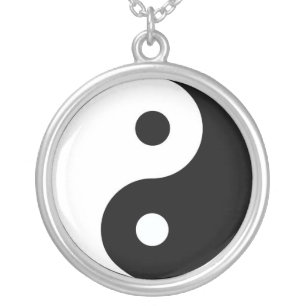 Yin and Yang Silver Plated Necklace