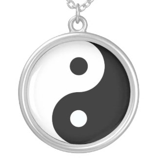 Yin and Yang Silver Plated Necklace