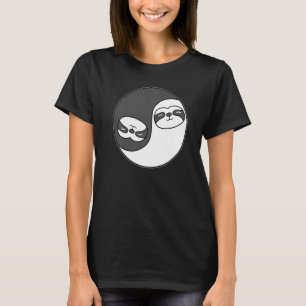 Yin and Yang Sloth Predator Meditation Acro Hatha T-Shirt