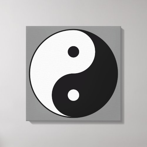 Yin and Yang Symbol Chinese Taoist Taijitu Canvas Print