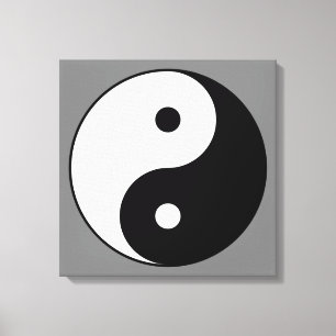 Yin and Yang Symbol (Chinese Taoist Taijitu) Canvas Print
