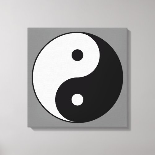 Yin and Yang Symbol Chinese Taoist Taijitu Canvas Print