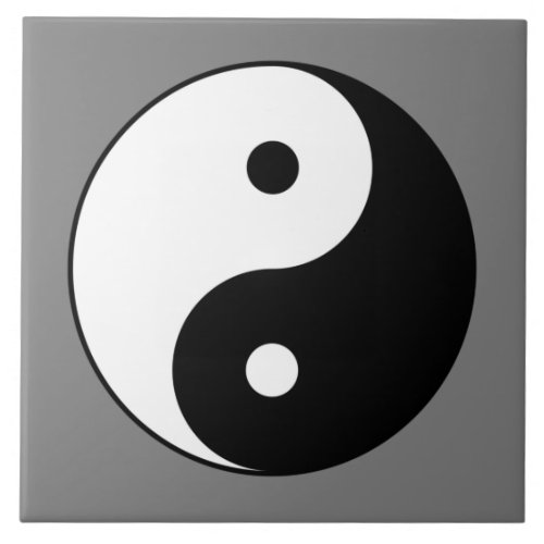 Yin and Yang Symbol Chinese Taoist Taijitu Ceramic Tile