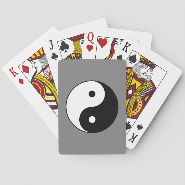 Yin and Yang Symbol (Chinese Taoist Taijitu) Poker Cards (Back)