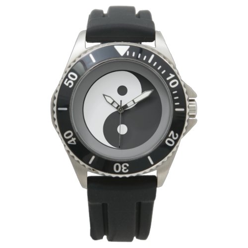 Yin and Yang Symbol Chinese Taoist Taijitu Watch