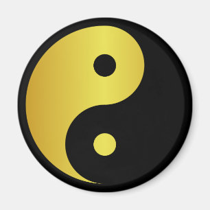 Yin and Yang symbol Gold asian philosophy zen Magnet