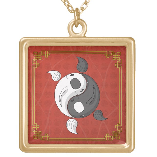 Yin and Yang the Koi Necklace (Front)
