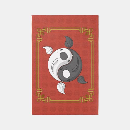 Yin and Yang the Koi  Rug