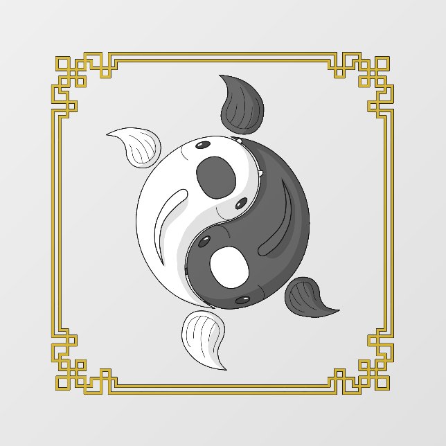 Yin and Yang the Koi Wall Decal (Front)