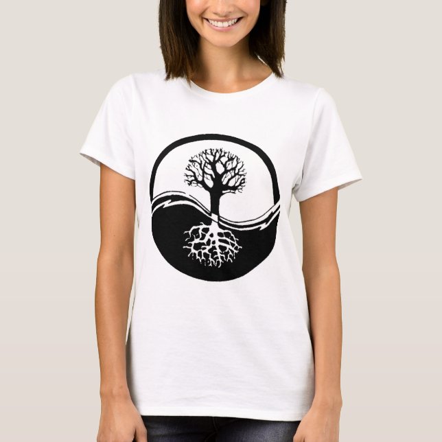 Yin and yang tree of life T-Shirt (Front)