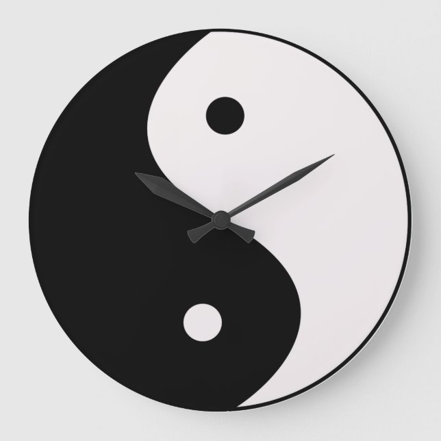 Yin and Yang Wall Clock (Front)