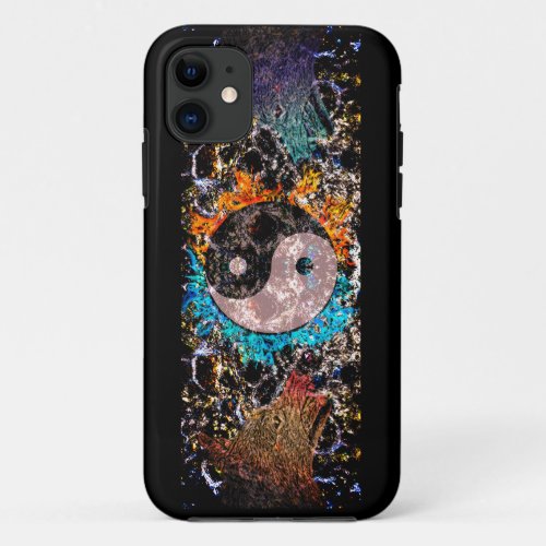 Yin and Yang Wolves iPhone 11 Case