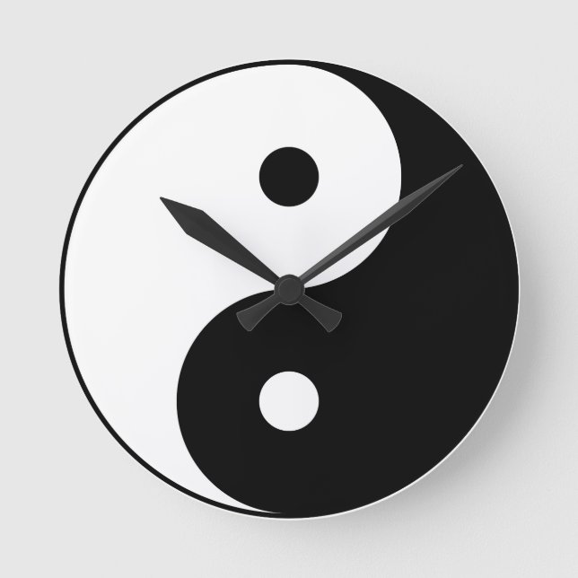 Yin and yang (yin-yang, yin yang, 陰陽). round clock (Front)