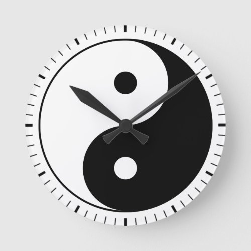 Yin and yang yin_yang yin yang _ Taoist Symbol Round Clock